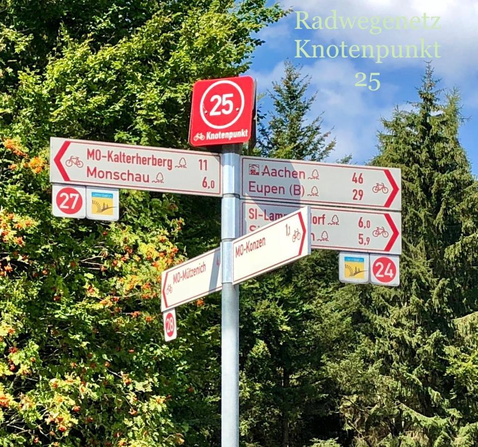Hof Vierzehnender Im Hohen Venn - 70Qm Fachwerk-Studio - Grosses Wohn-Schlafzimmer Mit Dachterrasse Und Kaminofen - Separate Kueche - Perfekt Fuer Paare - Monschau - Eifel - Hunde Willkommen - Islandpferde Bagian luar foto