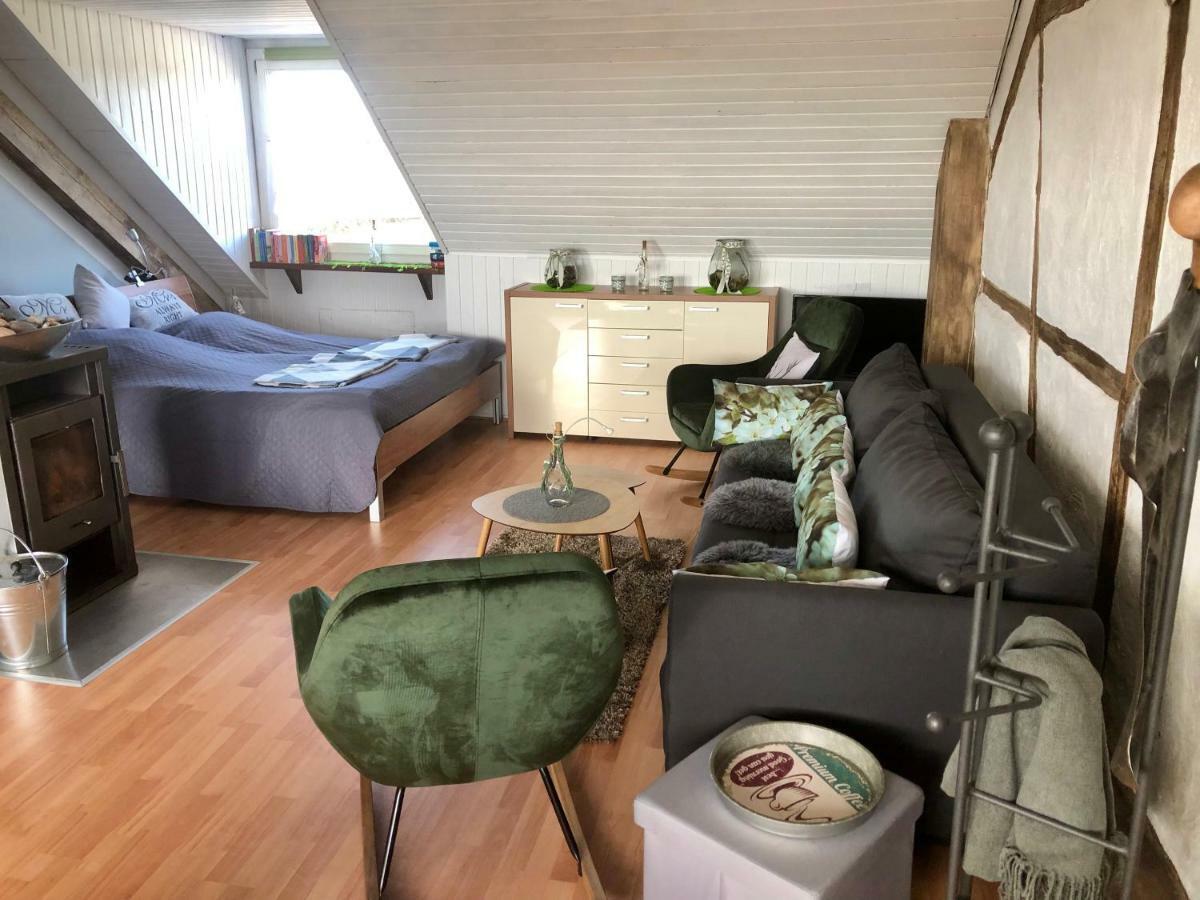 Studio - Grosses Wohn-Schlafzimmer - Dachterrasse - Kamin - Kuche - Hohes Venn - Monschau - Eifel - Hunde Willkommen Beim Hof Vierzehnender Bagian luar foto